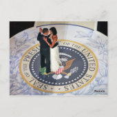 Obama Pocket Calendar - Het dansen van Obama Briefkaart (Achterkant)