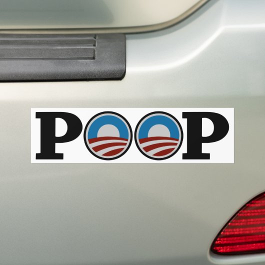 Obama = Poop Bumpersticker (Op auto)