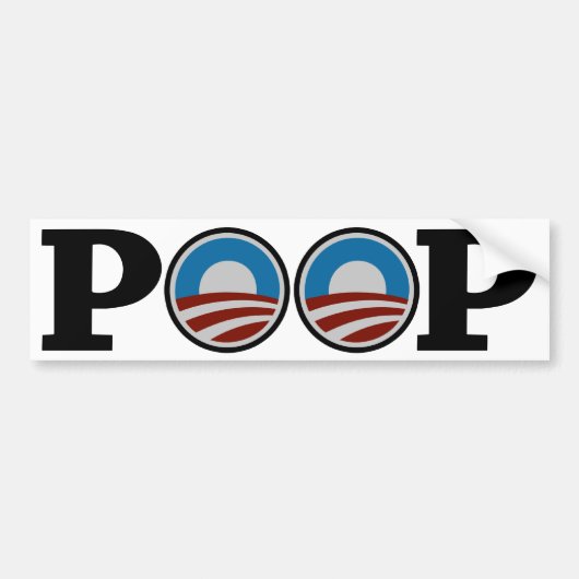 Obama = Poop Bumpersticker (Voorkant)