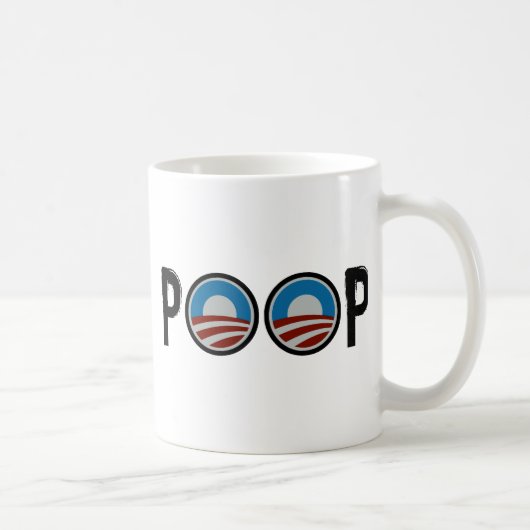 Obama = POOP! Koffiemok (Rechts)