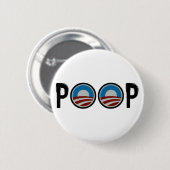 Obama = POOP! Ronde Button 5,7 Cm (Voorkant /achterkant)