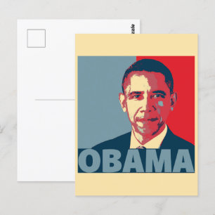 OBAMA POP ART BRIEFKAART