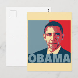 OBAMA POP ART   BRIEFKAART