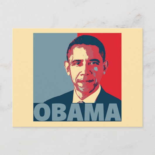 OBAMA POP ART BRIEFKAART (Voorkant)