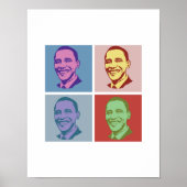 OBAMA POP ART. -.png Poster (Voorkant)