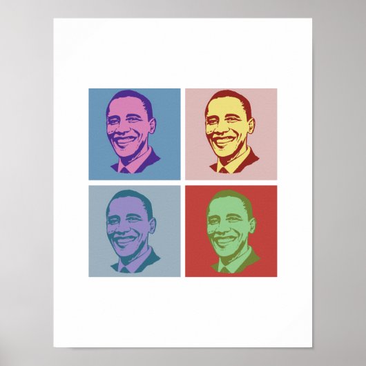 OBAMA POP ART. -.png Poster (Voorkant)