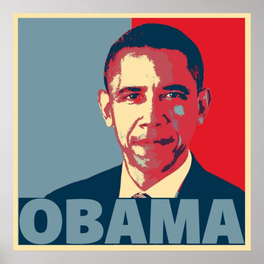 OBAMA POP ART POSTER (Voorkant)