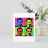 Obama Portrait Briefkaart (Staand voorkant)