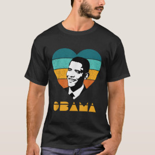 Obama Portret Retro Hart T-shirt