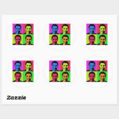 Obama Portret Ronde Sticker (Vel)