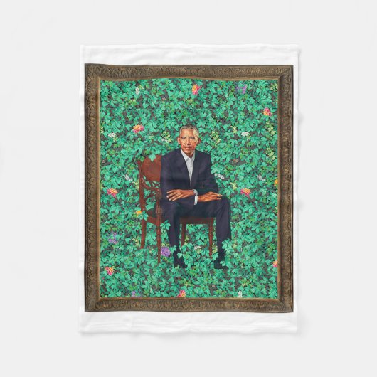 Obama Portret T-shirt Fleece Deken (Voorkant)