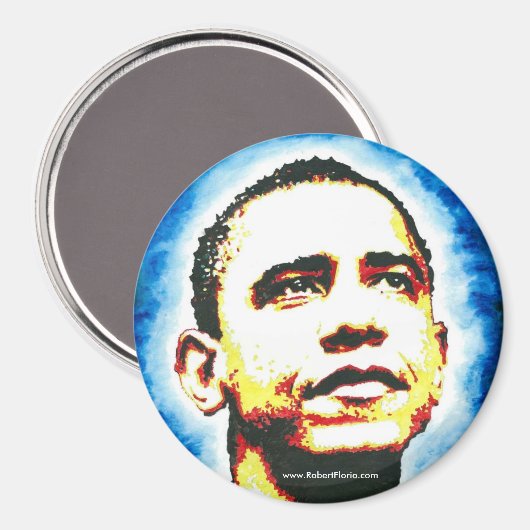 Obama Portretmagneet Logo Magneet (Voorkant / Achterkant)