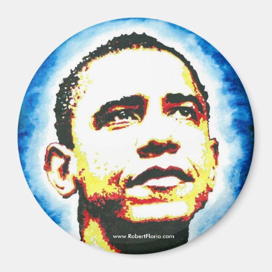 Obama Portretmagneet Logo Magneet (Voorkant)