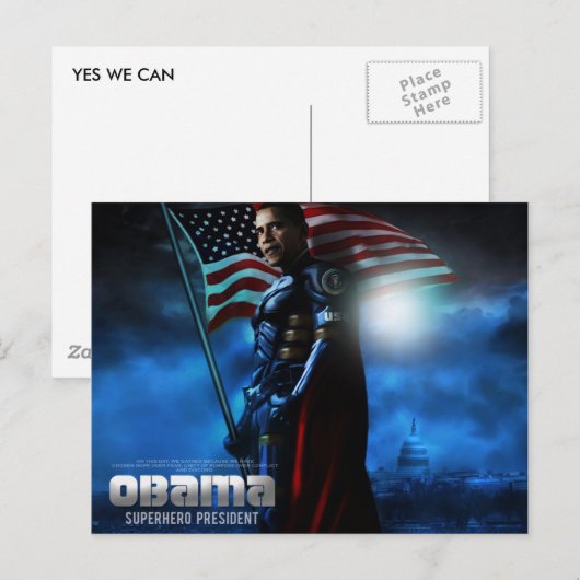 OBAMA POST CARD BRIEFKAART (Voorkant / Achterkant)