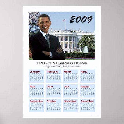 Obama Poster - 2009 Muurkalender (Voorkant)