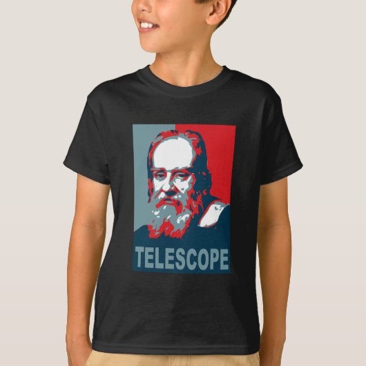 Obama Poster - Galileo-telescoop T-shirt (Voorkant)