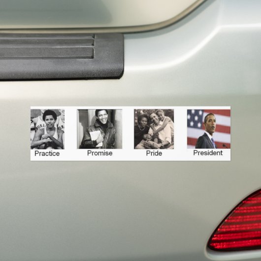 Obama Practice Pride President Bumpersticker (Op auto)