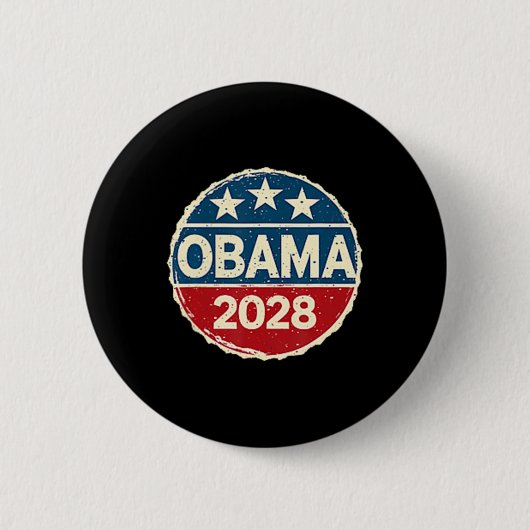 Obama  President 2028 Obama 1 Ronde Button 5,7 Cm (Voorkant)