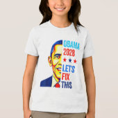Obama President 2028 Obama _2 Tri-Blend Shirt (Voorkant)