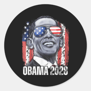 Obama President 2028 Obama _9 Ronde Sticker