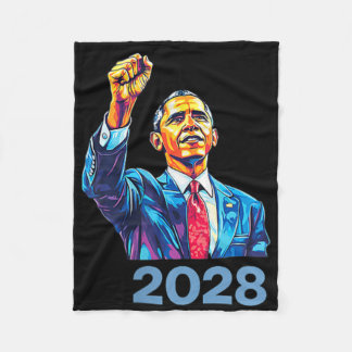 Obama President 2028 Obama Fleece Deken