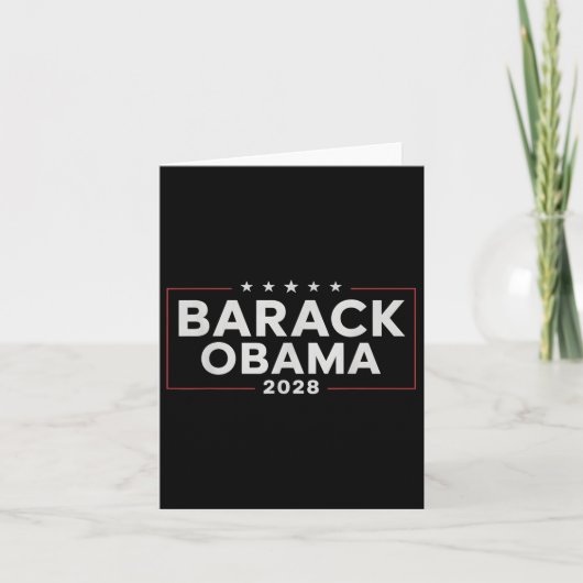Obama President 2028 Obama Kaart (Voorkant)