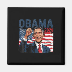 Obama President 2028 Obama Retro Flag Amer Magneet