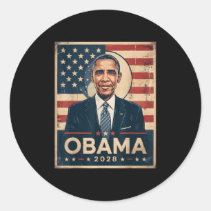 Obama President 2028 Obama _ Ronde Sticker