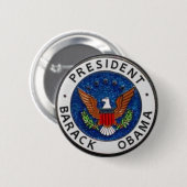 Obama Presidentiële zegelpop Ronde Button 5,7 Cm (Voorkant /achterkant)