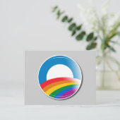 Obama Pride-Button Briefkaart (Staand voorkant)