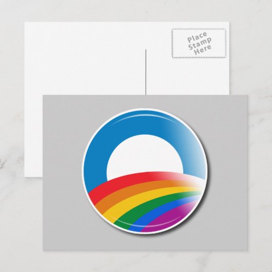 Obama Pride-Button Briefkaart (Voorkant / Achterkant)