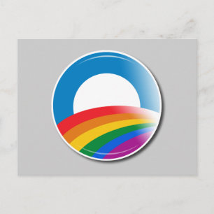Obama Pride Button Briefkaart