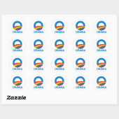 OBAMA PRIDE -.png Ronde Sticker (Vel)