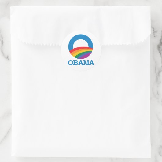 OBAMA PRIDE -.png Ronde Sticker (Tas)