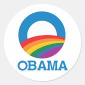 OBAMA PRIDE -.png Ronde Sticker (Voorkant)