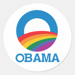 OBAMA PRIDE -.png Ronde Sticker