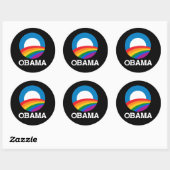 Obama Pride Ronde Sticker (Vel)