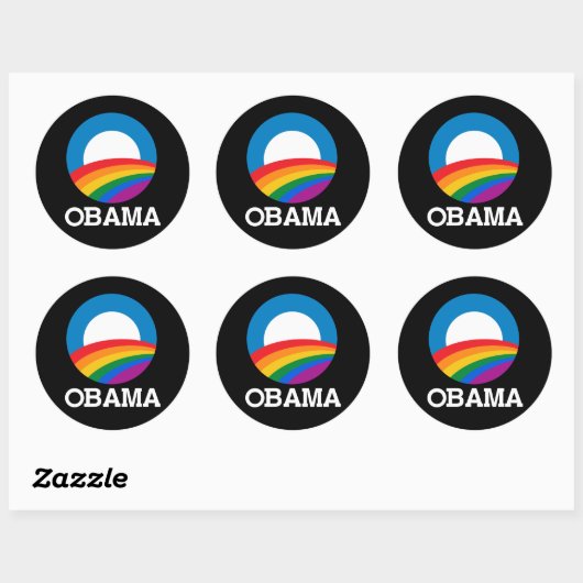 Obama Pride Ronde Sticker (Vel)