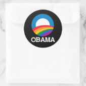 Obama Pride Ronde Sticker (Tas)
