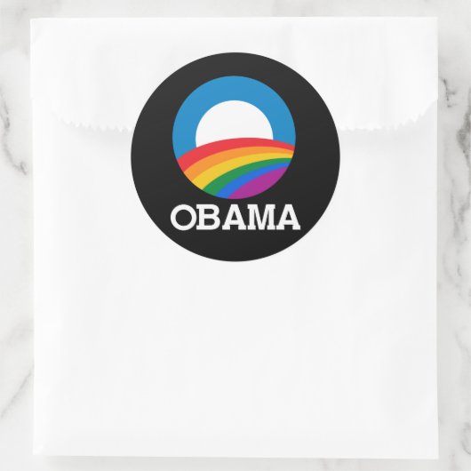 Obama Pride Ronde Sticker (Tas)