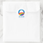 Obama Pride Ronde Sticker (Tas)