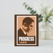 Obama - Progress Dark Brown Briefkaart (Staand voorkant)