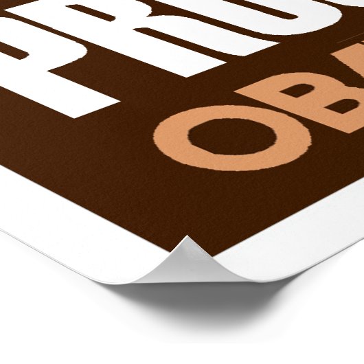 Obama - Progress Dark Brown Poster (Hoek)