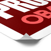 Obama - Progress Dark Red Poster (Hoek)