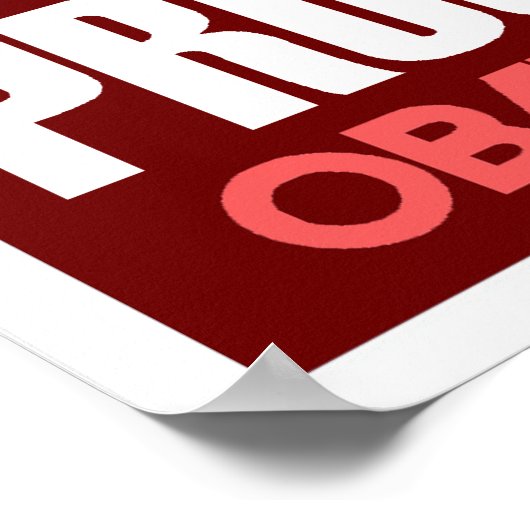 Obama - Progress Dark Red Poster (Hoek)