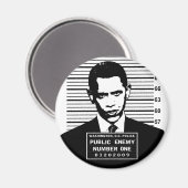 Obama - publieke vijand nummer één magneet (Voorkant / Achterkant)