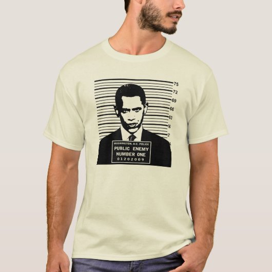 Obama - Publieke vijand nummer één T-shirt (Voorkant)