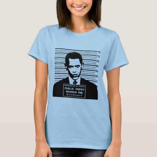 Obama - Publieke vijand nummer één T-shirt (Voorkant)