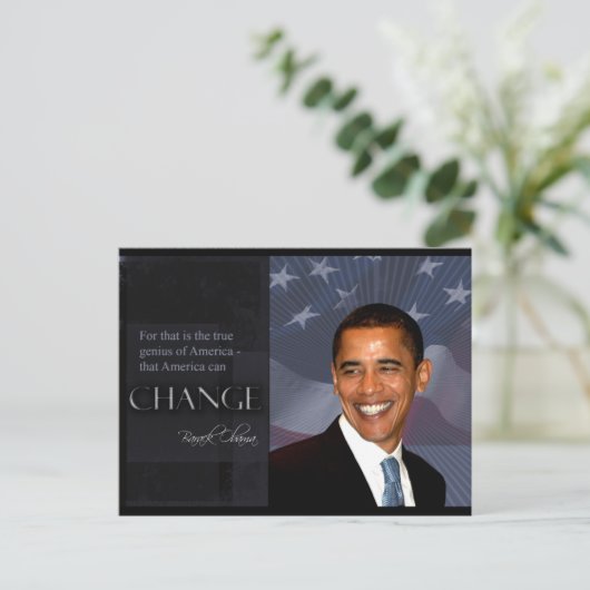 Obama Quote Briefkaart (Staand voorkant)