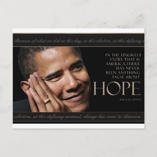 Obama Quote Briefkaart (Voorkant)